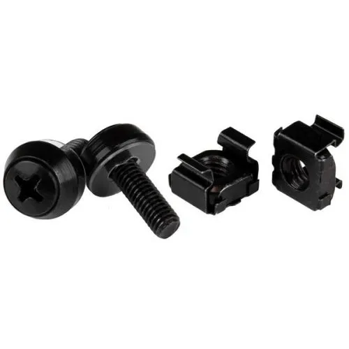 100 Tornillos y Tuercas Enjauladas Cage Nuts M5 Negro
