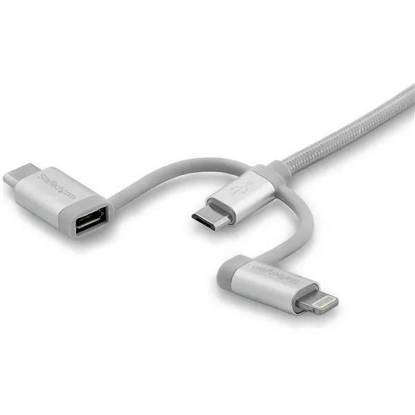 Cable de 2m USB Multi Carga - Lightning, USB C, Micro USB - Imagen 3