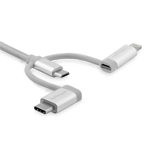 Cable de 2m USB Multi Carga - Lightning, USB C, Micro USB - Imagen 4