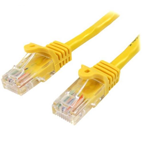 Cable de Red de 0,5m Amarillo Cat5e Ethernet sin Enganche