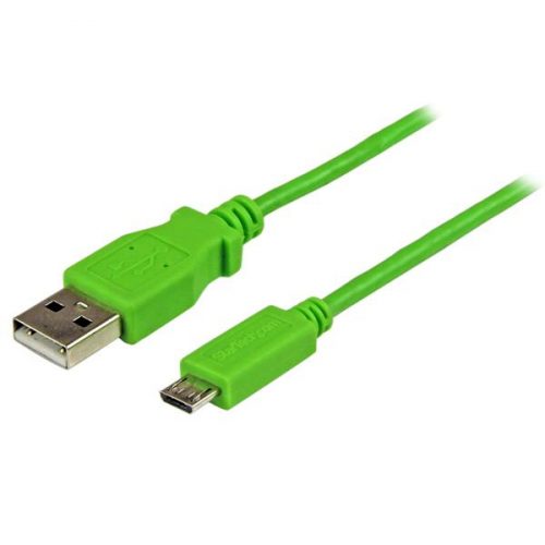 Cable Micro USB Verde de 1m