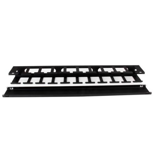 Panel Canaleta Horizontal 1U con Cubierta Rack