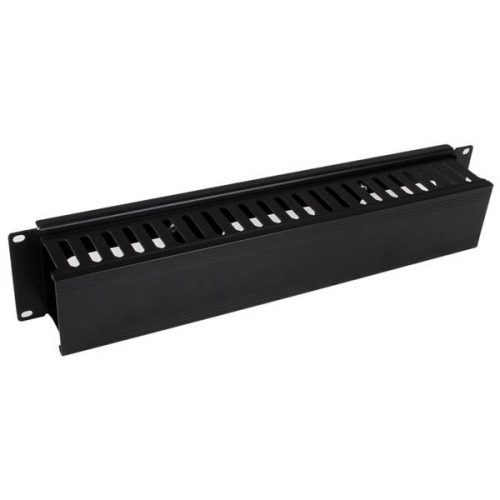 Panel Canaleta Horizontal 2U con Cubierta Rack