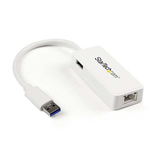 Adaptador de Red Gigabit USB 3.0 con Puerto USB - Blanco