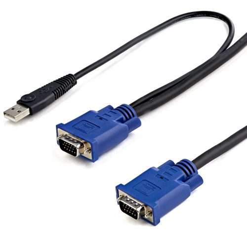Cable KVM USB Delgado 2-en-1
