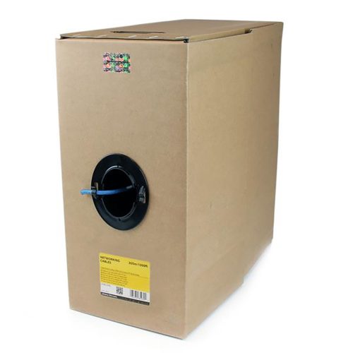 Rollo de cable azul CMR, Cat 6, UTP sólido