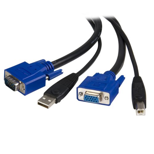 Cable KVM USB 2-en-1 de 1,8 m