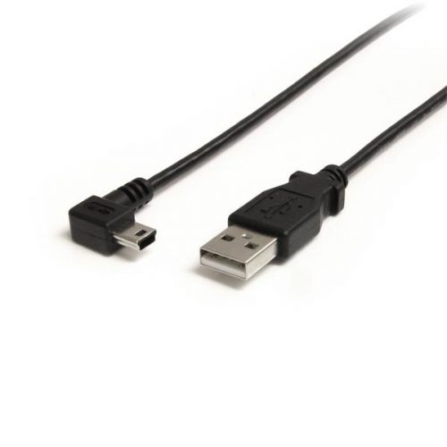 Cable de 0,9m Mini USB - USB A a Mini B Acodado a la Derecha