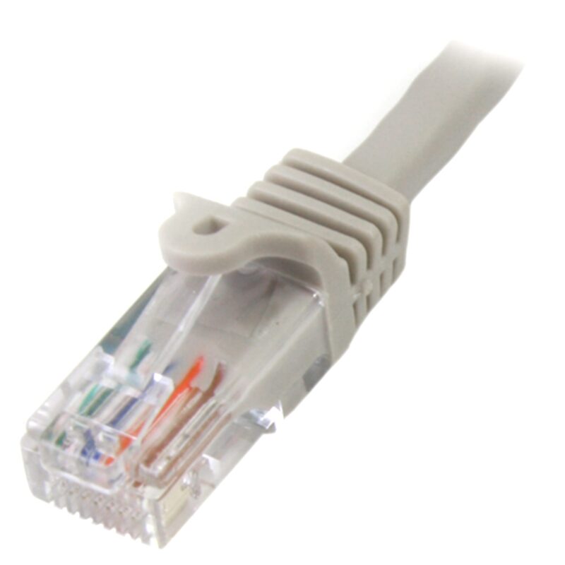 Cable 90cm Cat5e Gris - Sin Enganches - Imagen 2