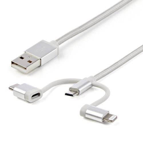 Cable 1m USB a USBC Micro USB Lightning Cargador