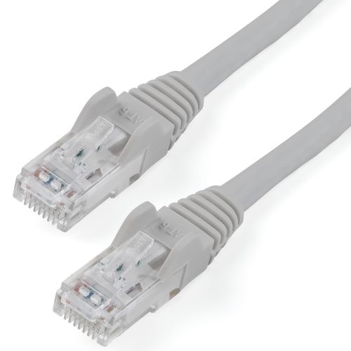 Cable 0,5m Gris de Red Gigabit Cat6 Ethernet RJ45 Snagless