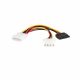 6in LP4 - LP4 SATA Power Y Cable Adapter Multicolor