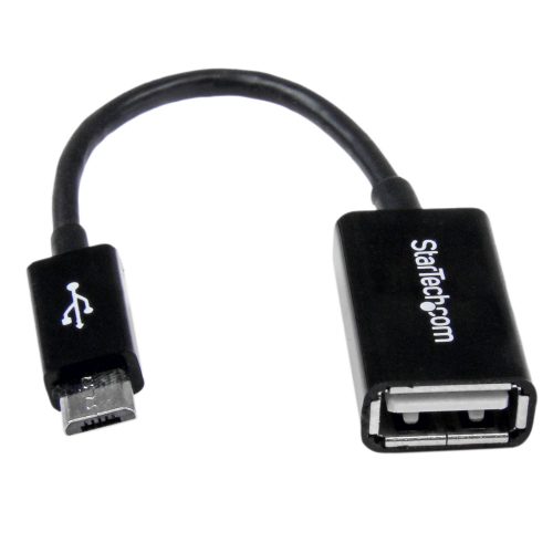 Cable 12cm Adaptador Micro USB Macho a USB A Hembra OTG