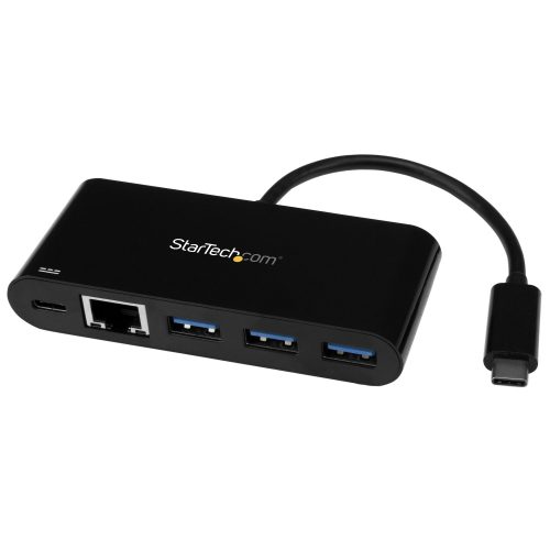 Hub Concentrador USB 3.0 USB-C 3 Puertos con Ethernet y PD