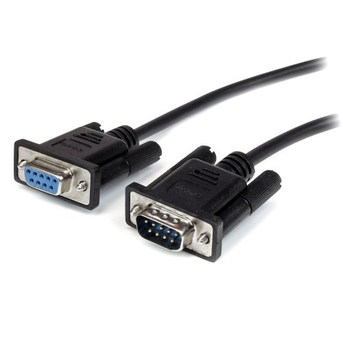 Cable Serie de Conexión Directa Negro DB9 de 2M