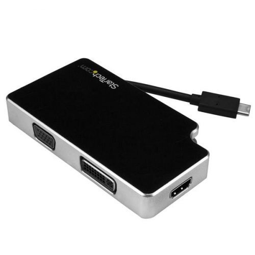 Adaptador de Viajes A/V 3-en-1 USB-C a VGA, DVI o HDMI - 4K