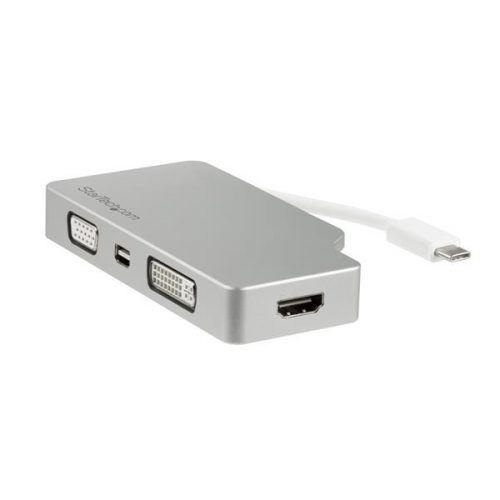 Adaptador USB-C a VGA DVI HDMI o mini DispayPort 4K