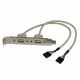 Adaptador de Placa USB A Hembra de 2 puertos StarTech