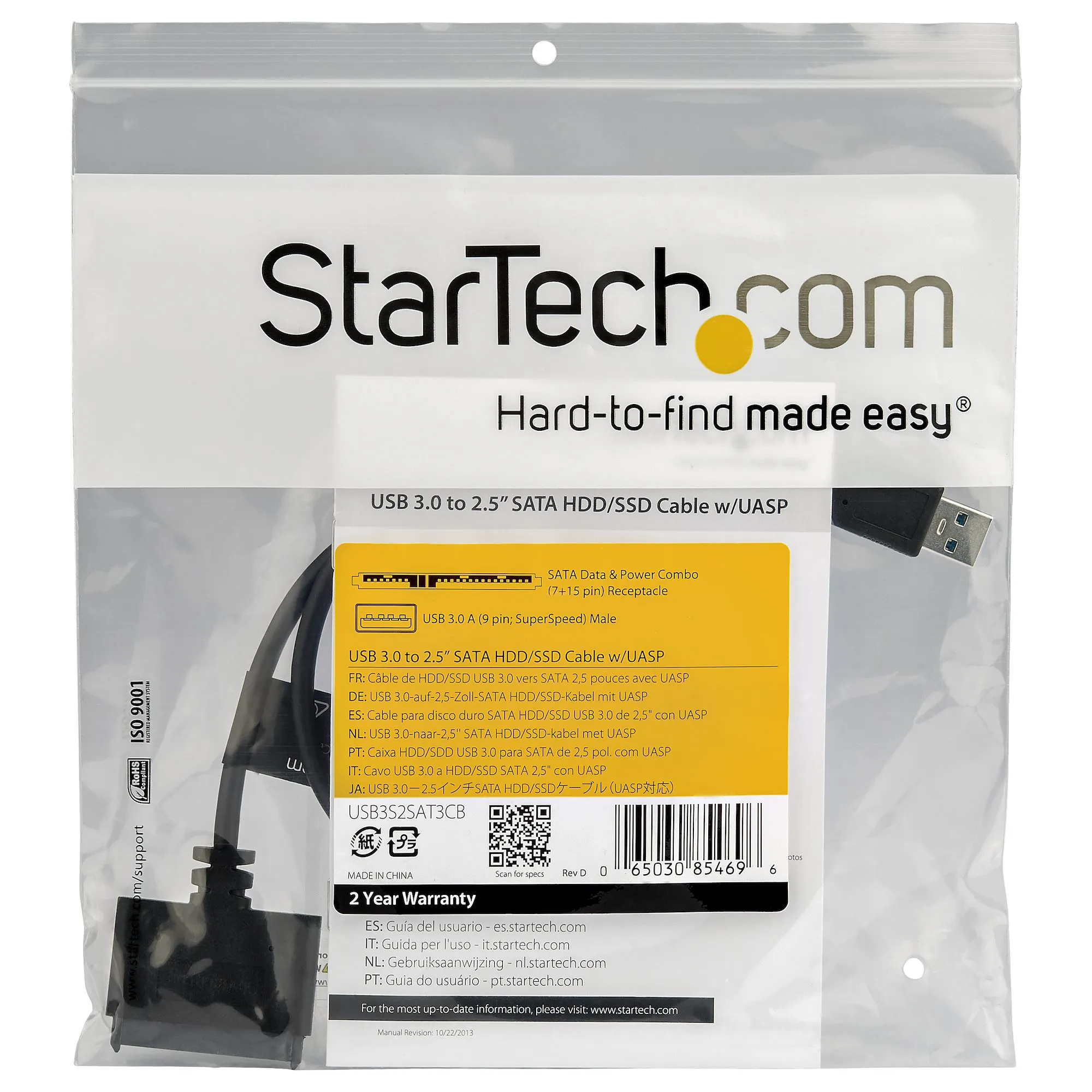 Cable Adaptador SATA a USB 3.0 con UASP StarTech - Imagen 5