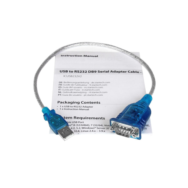 Cable Adaptador USB a Serial RS232 de 1 Puerto Serial DB9 - Imagen 6