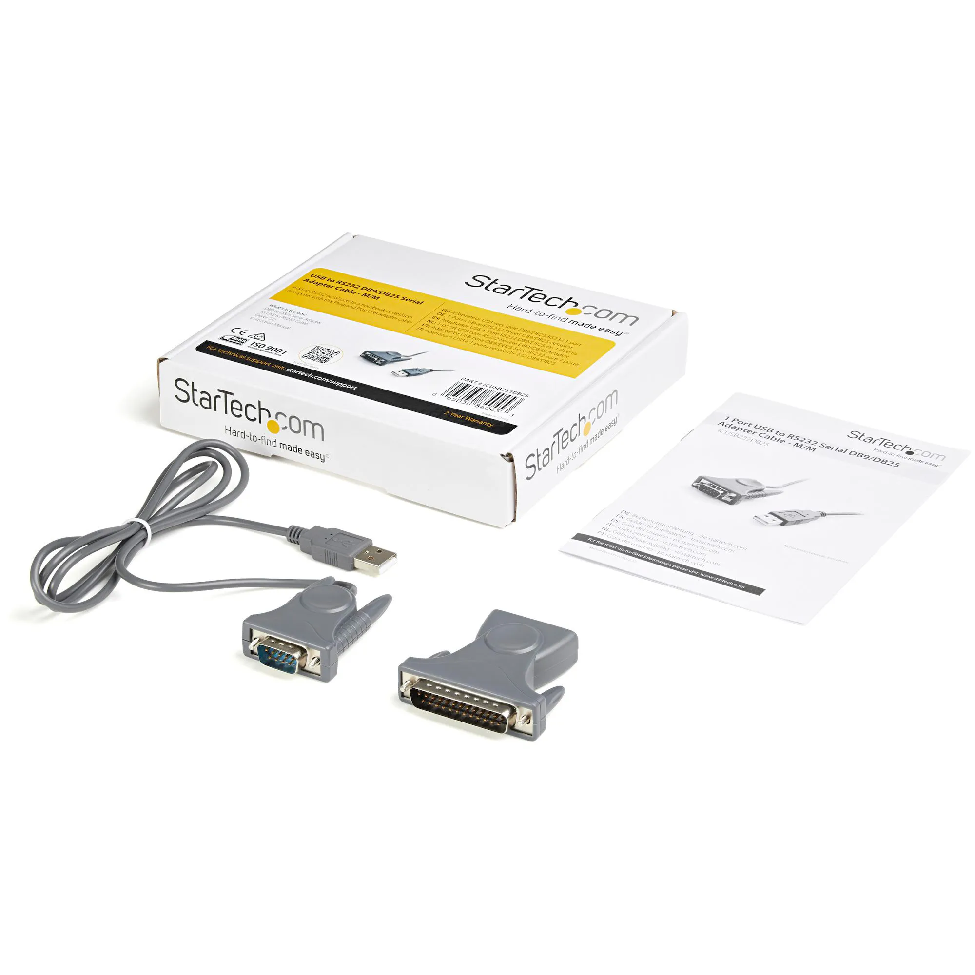 Cable Adaptador de 90cm USB a Serie Serial DB9 DB25 RS232 - Imagen 6