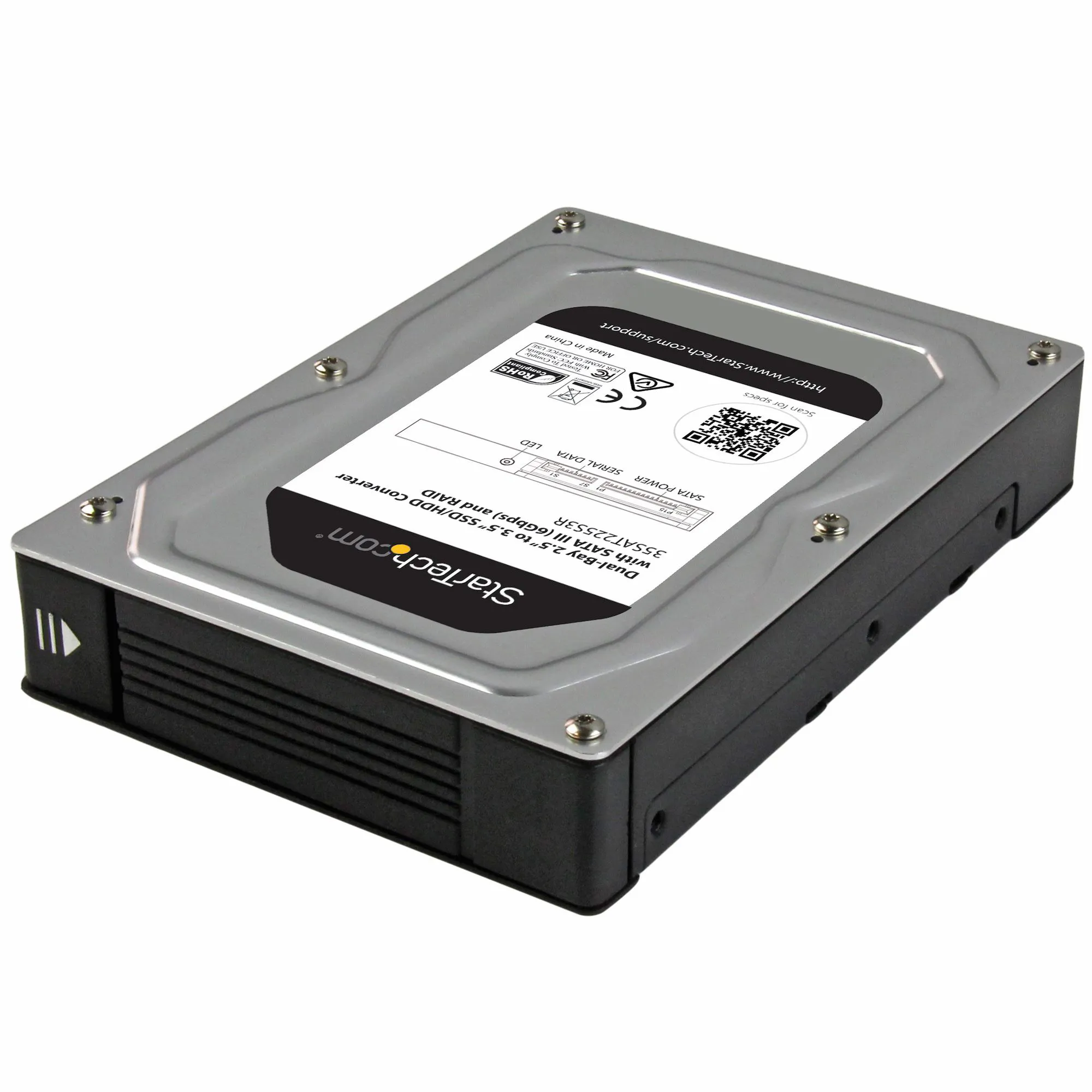 Cofre Adaptador SATA con RAID de 2 Bahias de 2,5" a 3,5"