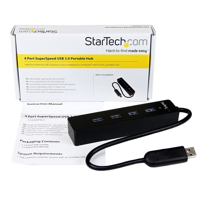 Concentrador Portátil SuperSpeed USB 3.0 de 4 puertos - Imagen 4