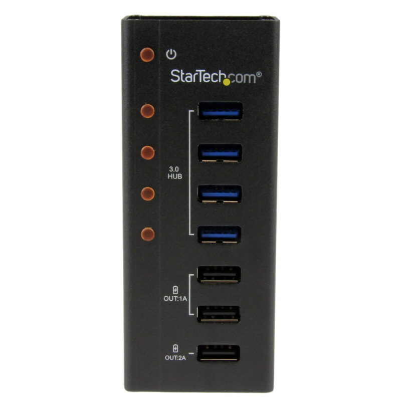 Hub Concentrador USB 3.0 de 4 Puertos y 3 de Carga 1A y 2A - Imagen 2