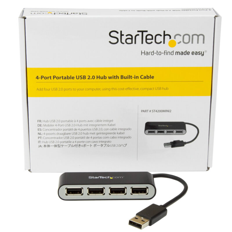 Hub USB 2.0 StarTech 4 Puertos USB-A con Cable Integrado - Imagen 6