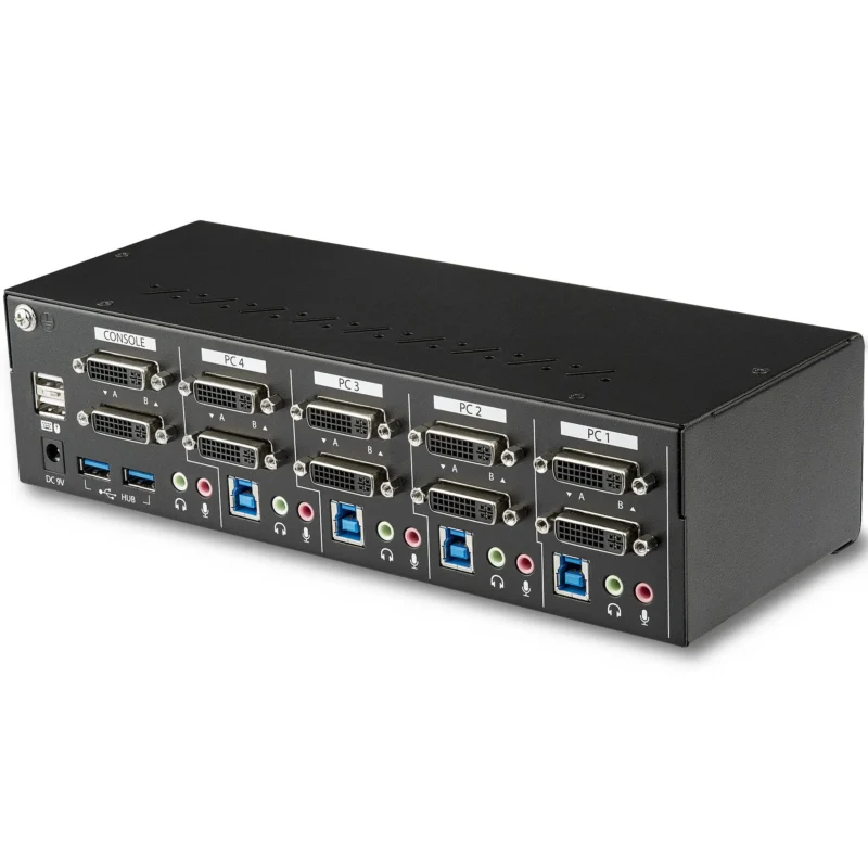 Switch Conmutador KVM de 4 Puertos DVI - Imagen 2