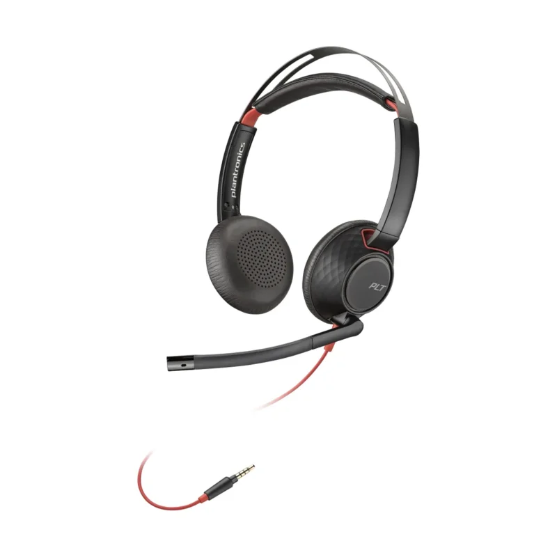 Audífonos Poly Blackwire 5220 Stereo Dual USB-A y 3.5mm - Imagen 2