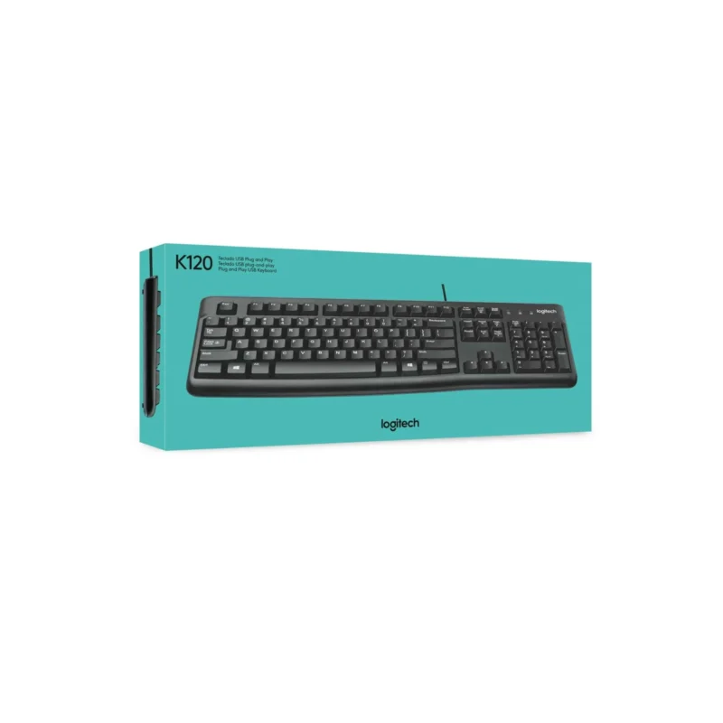 Teclado Logitech K120 USB Silencioso y Antiderrame