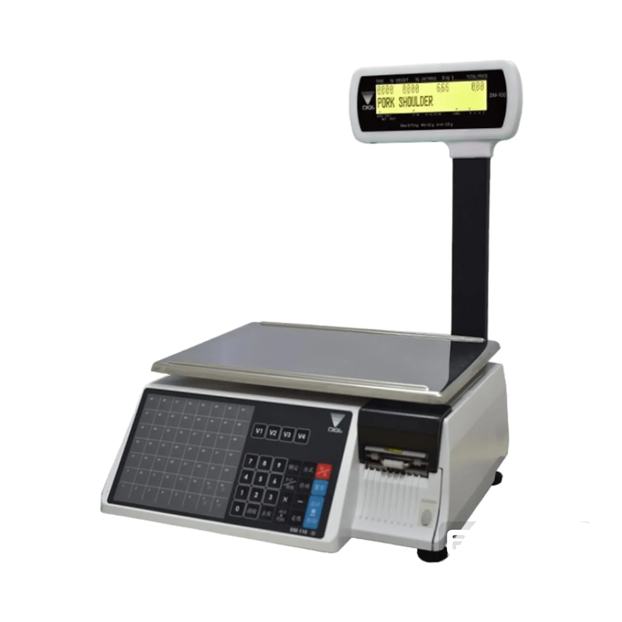 Balanza Tipificadora DIGI SM-110+PCS SM-110PCS 30Kg vista frontal fondo blanco