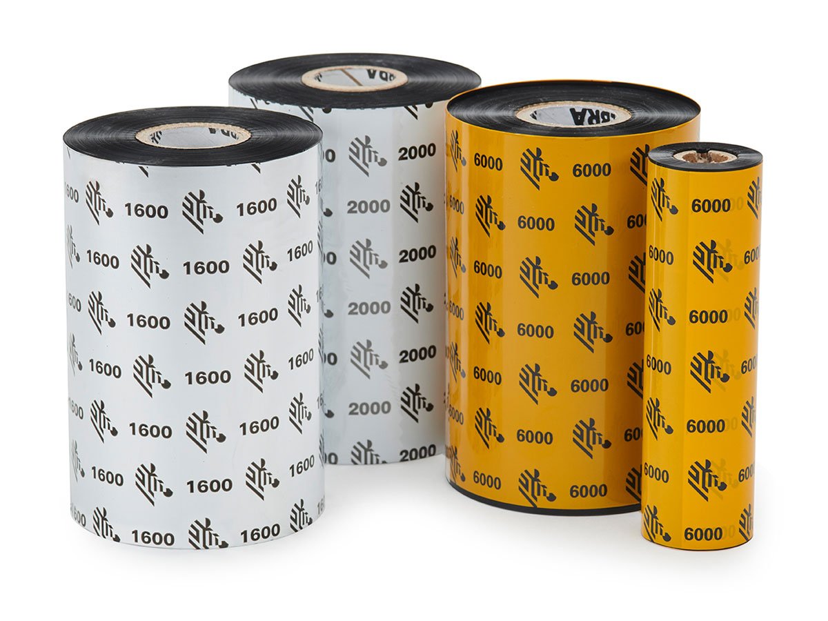 Ribbon de Cera Zebra 1600 83 mm x 450 m Núcleo 1″ (caja x18 rollos)